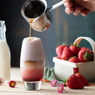 photo du Lait fraise au café